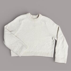 Lululemon Merino Wool Cropped Sweater Ivory Small Everyday Knit